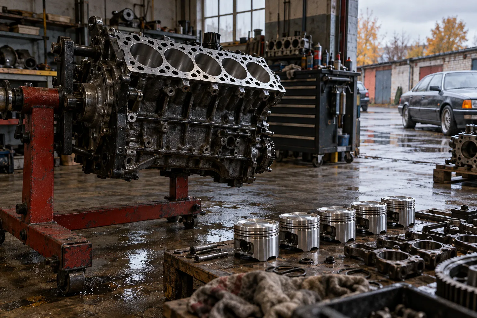 Кованые поршни Audi 200: окупает ли мотор вложения при тюнинге