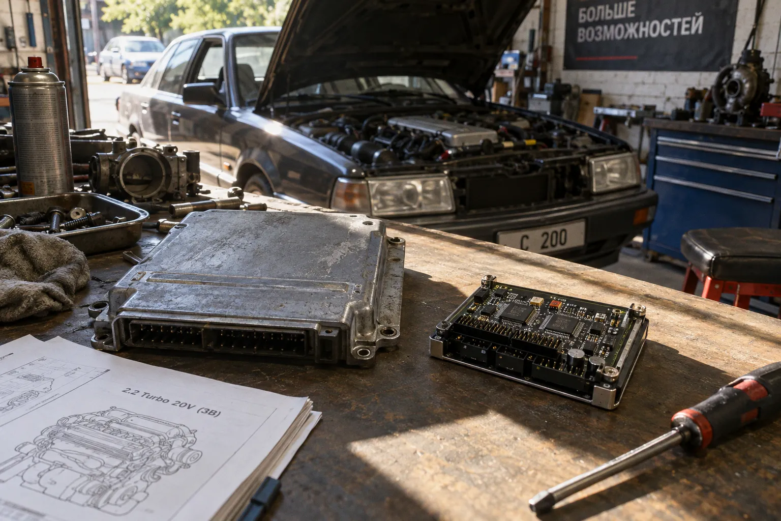 Система управления двигателем Audi 200: выбор между стоком и кастомом